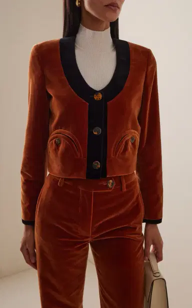 Blazé Milano Spiti Cotton-Velvet Bolero | Thumbnail 2 Blazé Milano Spiti Cotton-Velvet Bolero | Thumbnail 2