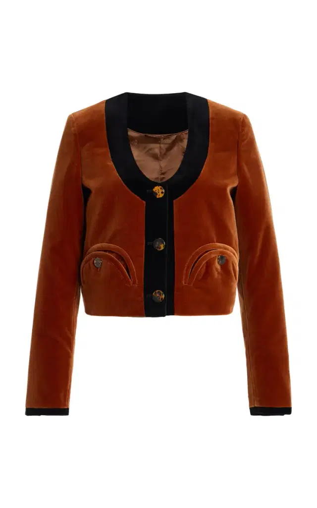 Spiti Cotton-Velvet Bolero