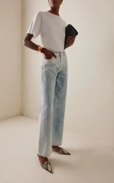 Haikure Korea Rigid Mid-Rise Flared-Leg Jeans | Thumbnail 2
