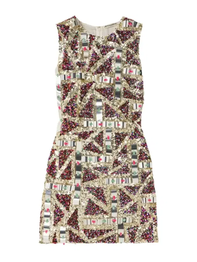 Embellished Sequinned Tulle Mini Dress