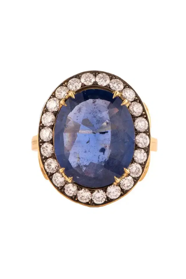 Sylva & Cie Ceylon Sapphire Diamond Ring