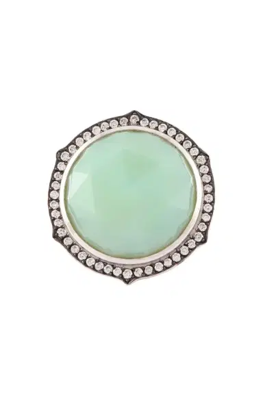 Sylva & Cie Chrysophrase Diamond Faceted Ring | Thumbnail 1