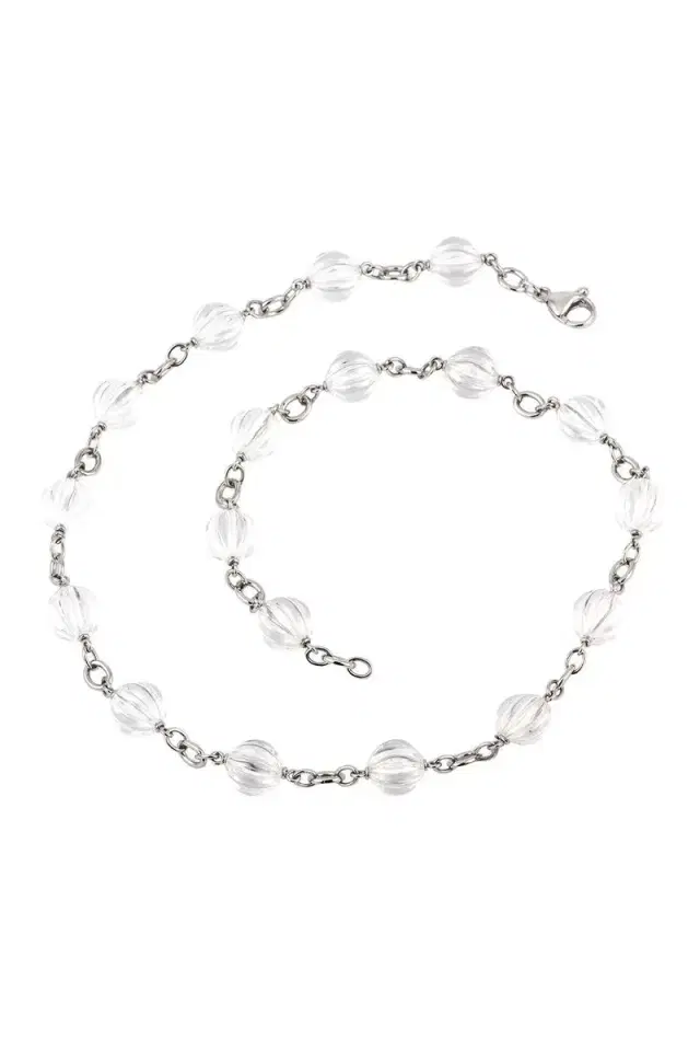 Crystal Quartz Platinum Necklace