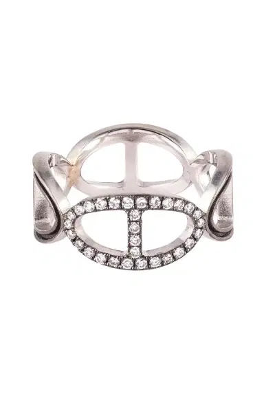 Sylva & Cie Diamond Section Buckle Ring | Thumbnail 1