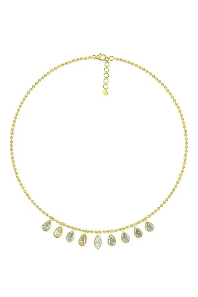 SUTRA Nine Diamond Pendant Drop Necklace