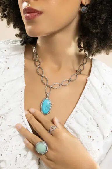 Sylva & Cie Oval Link Necklace | Thumbnail 2