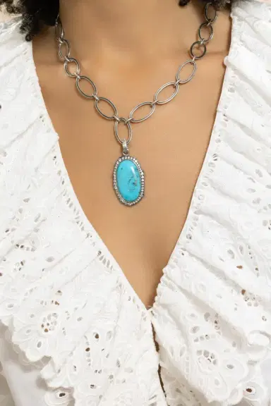Sylva & Cie Oval Link Necklace | Thumbnail 3