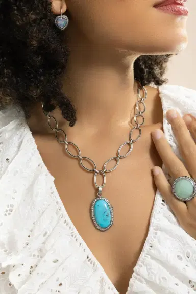 Sylva & Cie Oval Link Necklace | Thumbnail 4