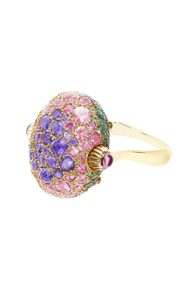 NANIS Sapphire Amethyst Reverse Double Face Large Ring