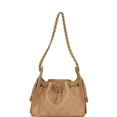 Chanel Chanel Mini 25 Hobo Bag Beige Caviar Antique Gold Hardware | Thumbnail 7 Chanel Chanel Mini 25 Hobo Bag Beige Caviar Antique Gold Hardware | Thumbnail 7