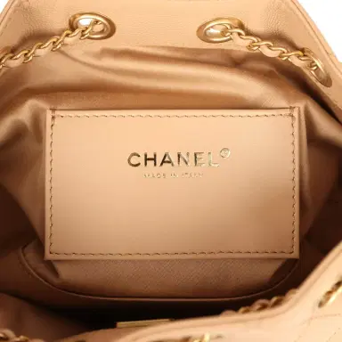 Chanel Chanel Mini 25 Hobo Bag Beige Caviar Antique Gold Hardware | Thumbnail 9 Chanel Chanel Mini 25 Hobo Bag Beige Caviar Antique Gold Hardware | Thumbnail 9