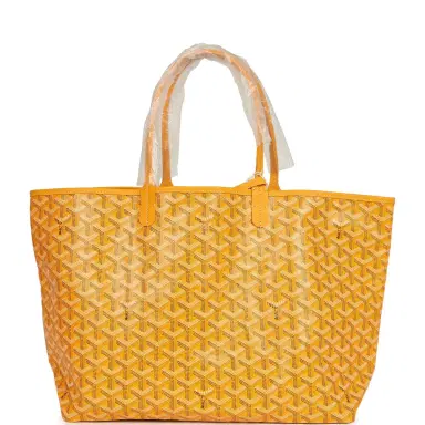 goyard Goyard Goyardine Yellow Saint Louis PM Tote Bag Palladium Hardware | Thumbnail 4