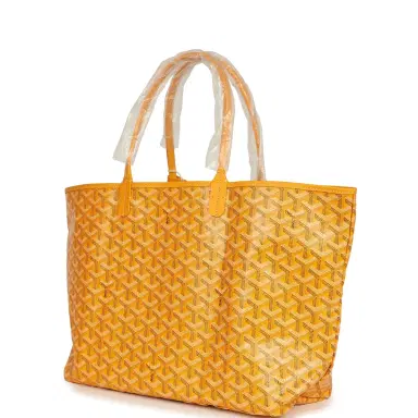goyard Goyard Goyardine Yellow Saint Louis PM Tote Bag Palladium Hardware | Thumbnail 5