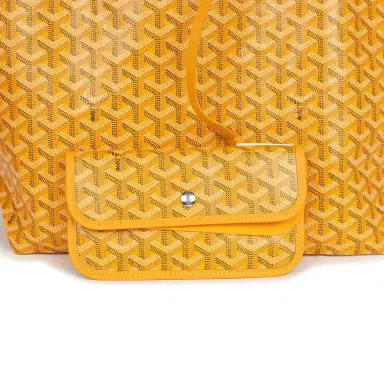 goyard Goyard Goyardine Yellow Saint Louis PM Tote Bag Palladium Hardware | Thumbnail 6
