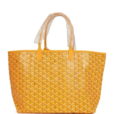 goyard Goyard Goyardine Yellow Saint Louis PM Tote Bag Palladium Hardware | Thumbnail 1