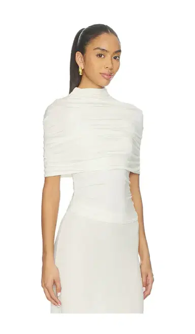 Lapointe Mock Neck Ruched Top | Thumbnail 2