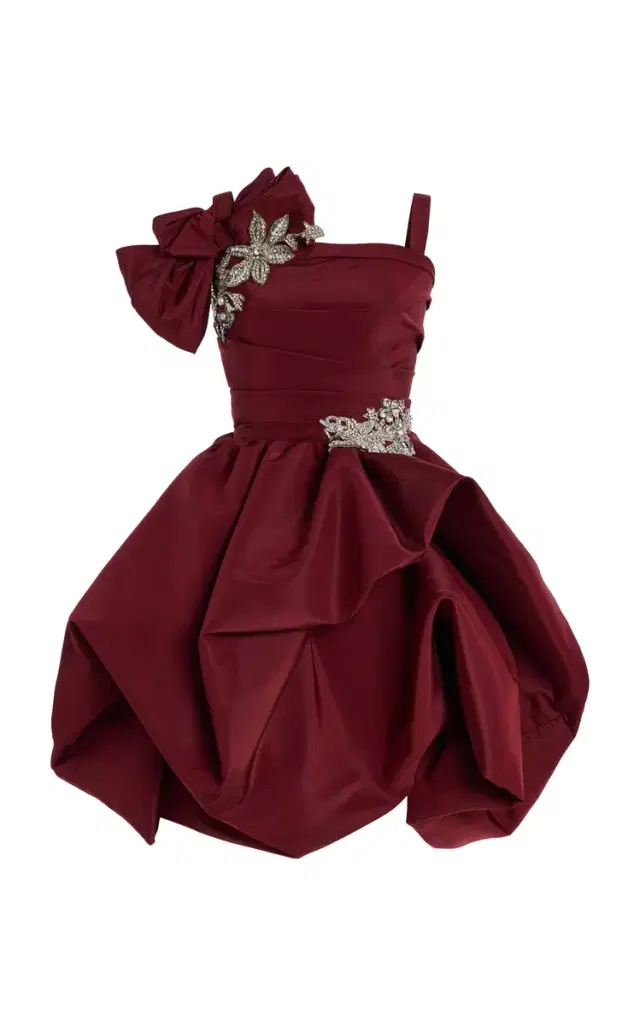Embellished Silk Cocktail Dress