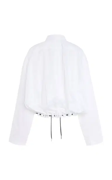Brandon Maxwell The Leland Eyelet Satin-Poplin Shirt | Thumbnail 3