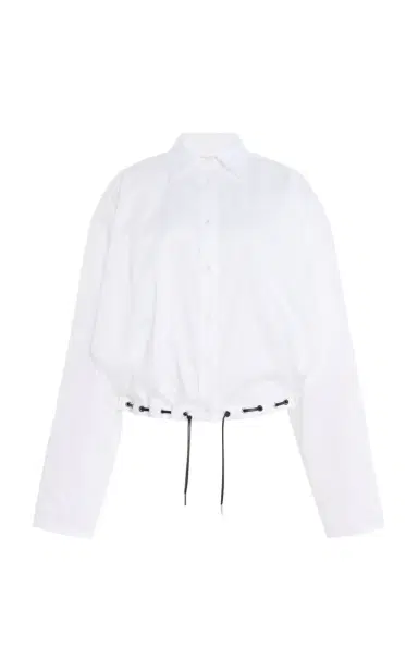 Brandon Maxwell The Leland Eyelet Satin-Poplin Shirt | Thumbnail 1