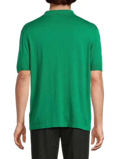 Simkhai Men's Conan Cotton-Blend Polo Shirt - Sea Green - Size Small | Thumbnail 5 Simkhai Men's Conan Cotton-Blend Polo Shirt - Sea Green - Size Small | Thumbnail 5
