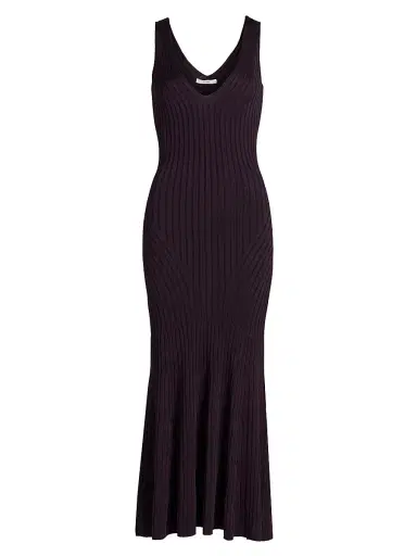 Adam Lippes Women's Sleeveless Rib-Knit Midi-Dress | Thumbnail 1 Adam Lippes Women's Sleeveless Rib-Knit Midi-Dress | Thumbnail 1
