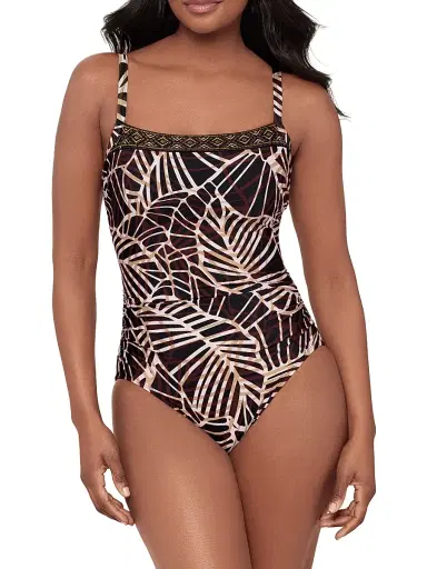 Miraclesuit Swim Women's Lets Be Fronds Kara Floral Swimsuit - Black Multi - Size 16 | Thumbnail 2 Miraclesuit Swim Women's Lets Be Fronds Kara Floral Swimsuit - Black Multi - Size 16 | Thumbnail 2