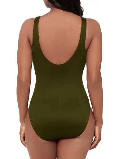 Miraclesuit Swim Women's Illusionists Ibiza Gathered Bodysuit - Nori - Size 16 | Thumbnail 4 Miraclesuit Swim Women's Illusionists Ibiza Gathered Bodysuit - Nori - Size 16 | Thumbnail 4
