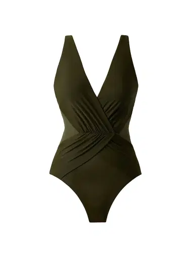 Miraclesuit Swim Women's Illusionists Ibiza Gathered Bodysuit - Nori - Size 16 | Thumbnail 1 Miraclesuit Swim Women's Illusionists Ibiza Gathered Bodysuit - Nori - Size 16 | Thumbnail 1