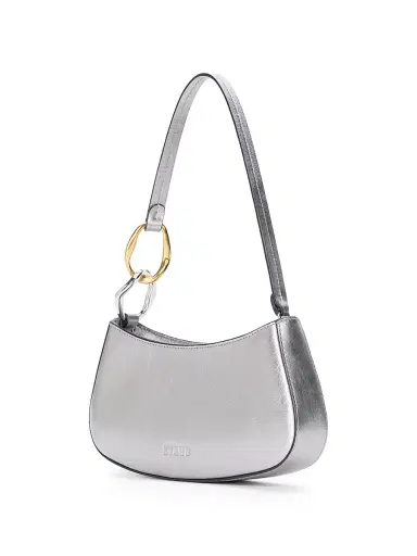 Staud Women's Ollie Leather Shoulder Bag - Pewter | Thumbnail 2 Staud Women's Ollie Leather Shoulder Bag - Pewter | Thumbnail 2
