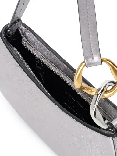 Staud Women's Ollie Leather Shoulder Bag - Pewter | Thumbnail 4 Staud Women's Ollie Leather Shoulder Bag - Pewter | Thumbnail 4