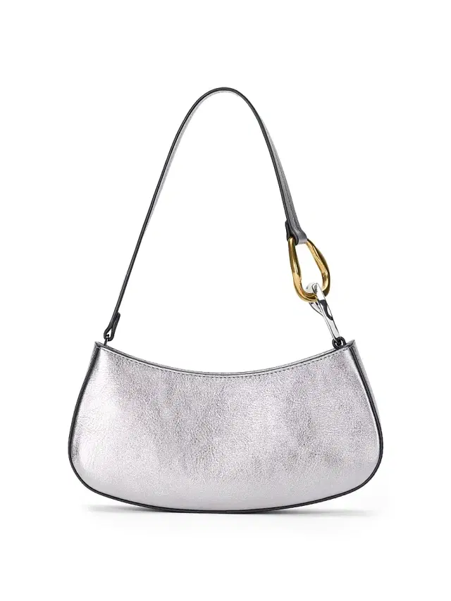 Women's Ollie Leather Shoulder Bag - Pewter Women's Ollie Leather Shoulder Bag - Pewter