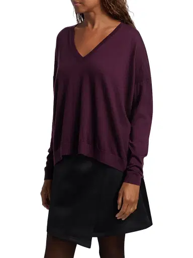 Co Women's V-Neck Cashmere Sweater | Thumbnail 4 Co Women's V-Neck Cashmere Sweater | Thumbnail 4