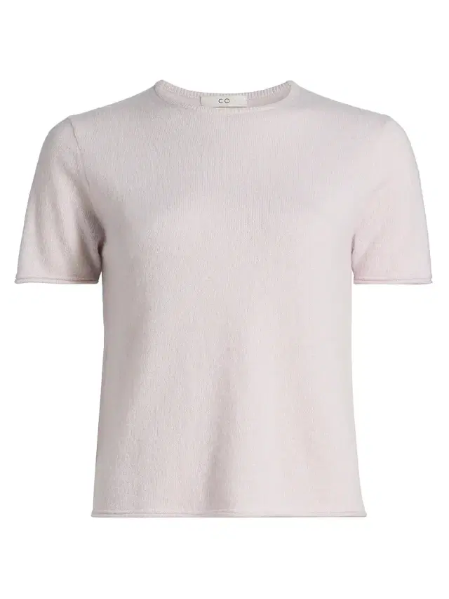 Co Women's Crewneck Knit Cashmere-Silk T-Shirt - Orchid Ice