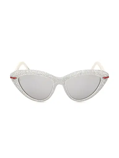 Christian Louboutin Women's Kate 56MM Crystal-Embellished Cat-Eye Sunglasses | Thumbnail 2 Christian Louboutin Women's Kate 56MM Crystal-Embellished Cat-Eye Sunglasses | Thumbnail 2