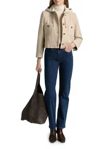 Ba&sh Women's Merry Hooded Jacket - Ecru - Size Medium | Thumbnail 2 Ba&sh Women's Merry Hooded Jacket - Ecru - Size Medium | Thumbnail 2