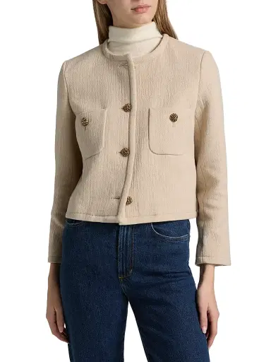 Ba&sh Women's Merry Hooded Jacket - Ecru - Size Medium | Thumbnail 6 Ba&sh Women's Merry Hooded Jacket - Ecru - Size Medium | Thumbnail 6