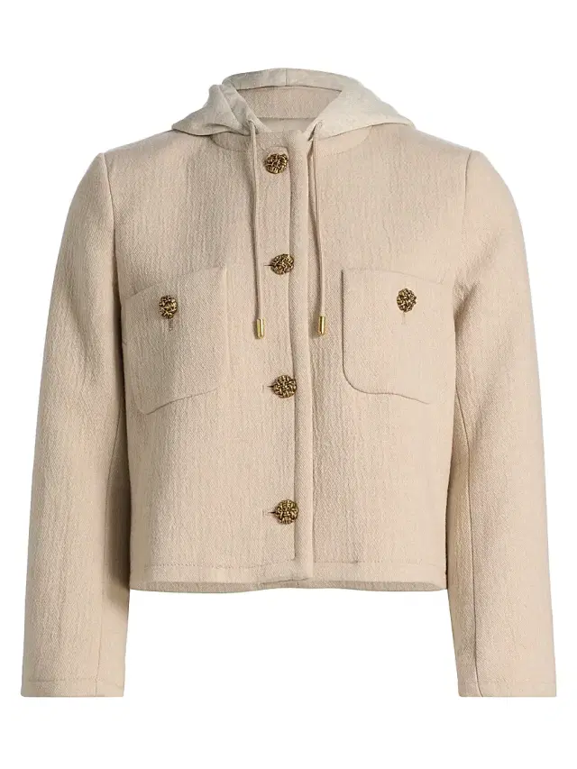 ba & sh Women's Merry Hooded Jacket - Ecru