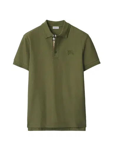 Burberry Men's Eddie EKD Slim-Fit Polo Shirt - Olive - Size Small | Thumbnail 1 Burberry Men's Eddie EKD Slim-Fit Polo Shirt - Olive - Size Small | Thumbnail 1
