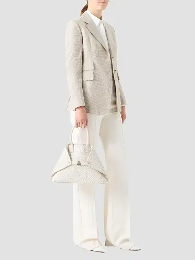 Akris Women's Small Ai Braided Leather Top Handle Bag - Ecru Alabaster | Thumbnail 2 Akris Women's Small Ai Braided Leather Top Handle Bag - Ecru Alabaster | Thumbnail 2