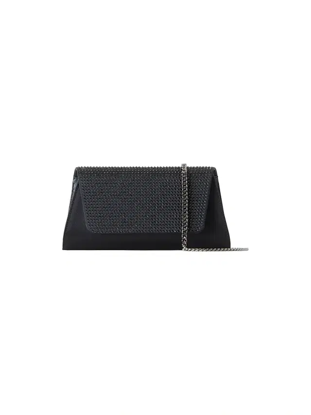 Akris Women's Mini Anouk Embellished Silk & Leather Clutch - Black