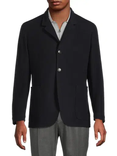 Canali Men's Nuvola Wool Modern-Fit Jacket - Navy | Thumbnail 6
