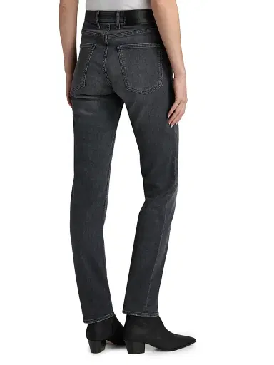 BLK DNM Women's High-Rise Slim-Straight Jeans - Vintage Black - Size 31 | Thumbnail 5