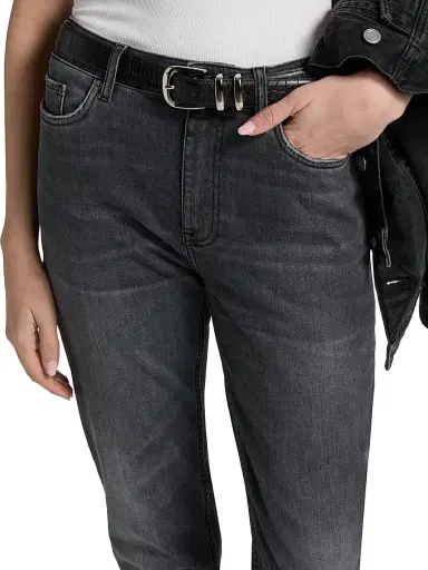BLK DNM Women's High-Rise Slim-Straight Jeans - Vintage Black - Size 31 | Thumbnail 6
