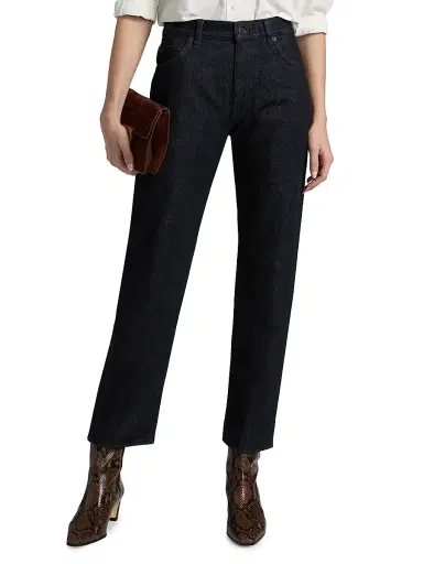 BLK DNM Women's High-Rise Straight Jeans - Rinse Tonal - Size 30 | Thumbnail 3
