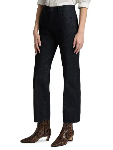 BLK DNM Women's High-Rise Straight Jeans - Rinse Tonal - Size 30 | Thumbnail 4