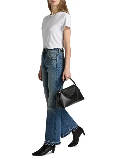 BLK DNM Women's High-Rise Bootcut Jeans - Raw Vintage Blue - Size 31 | Thumbnail 2