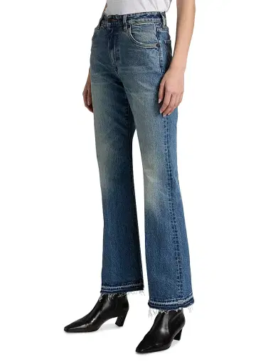 BLK DNM Women's High-Rise Bootcut Jeans - Raw Vintage Blue - Size 31 | Thumbnail 4