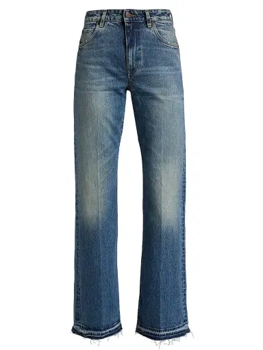 BLK DNM Women's High-Rise Bootcut Jeans - Raw Vintage Blue - Size 31 | Thumbnail 1