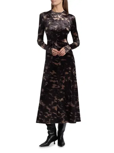 Nanushka Women's Jynx Velvet Cut Out Maxi Dress | Thumbnail 3