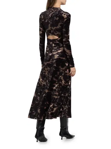 Nanushka Women's Jynx Velvet Cut Out Maxi Dress | Thumbnail 5